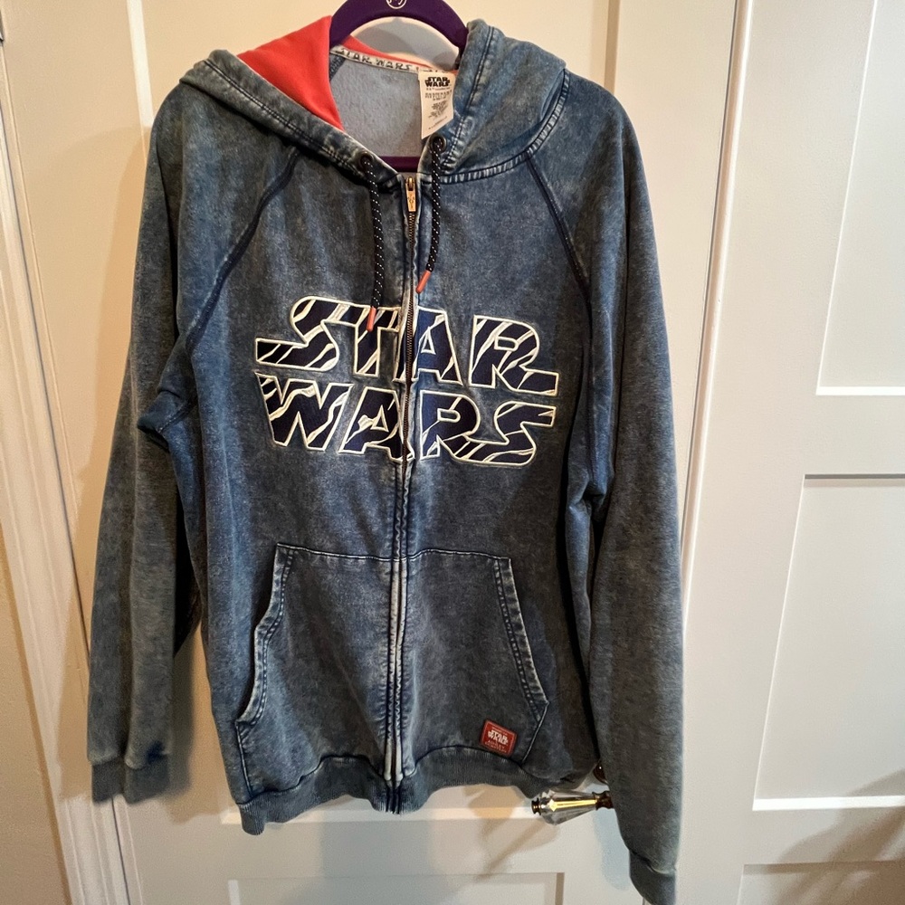 Star Wars Blue and Red Hoodie Jacket